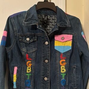 Prett little Liars by Aeropostle. Pride jacket. Hand painted.